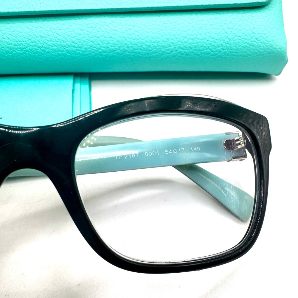 Tiffany & Co. Eyeglasses TF2167 8001 Black Blue 54mm Cat Eye Frame Italy - Picture 4 of 5